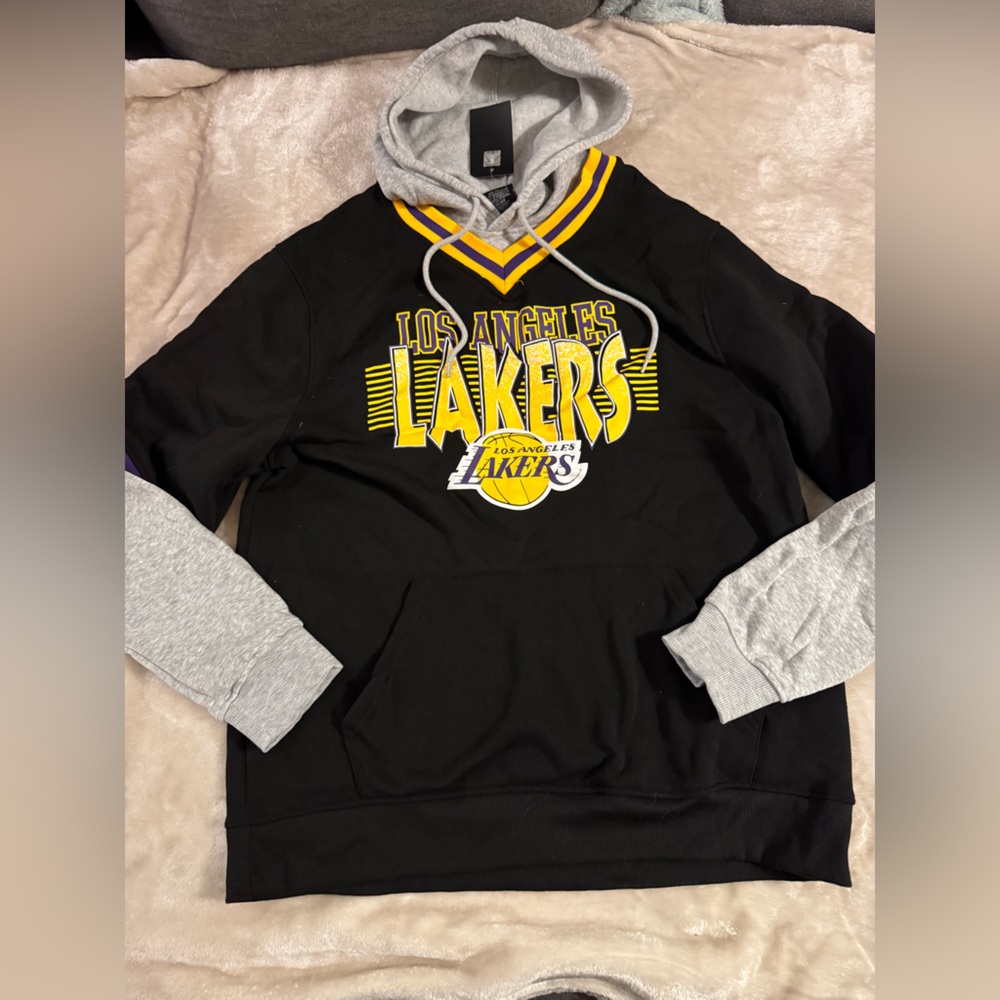 Rue21 Black and Gray Lakers Hoodie